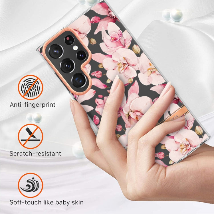 For Samsung Galaxy S22 Ultra Flowers and Plants Series IMD TPU Phone Case