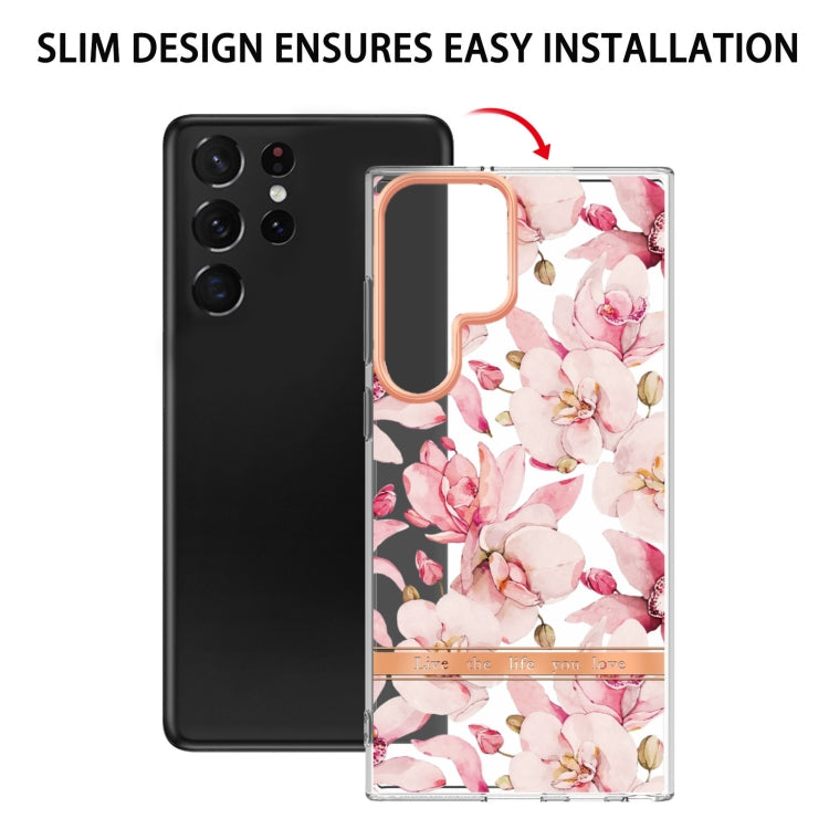 For Samsung Galaxy S22 Ultra Flowers and Plants Series IMD TPU Phone Case