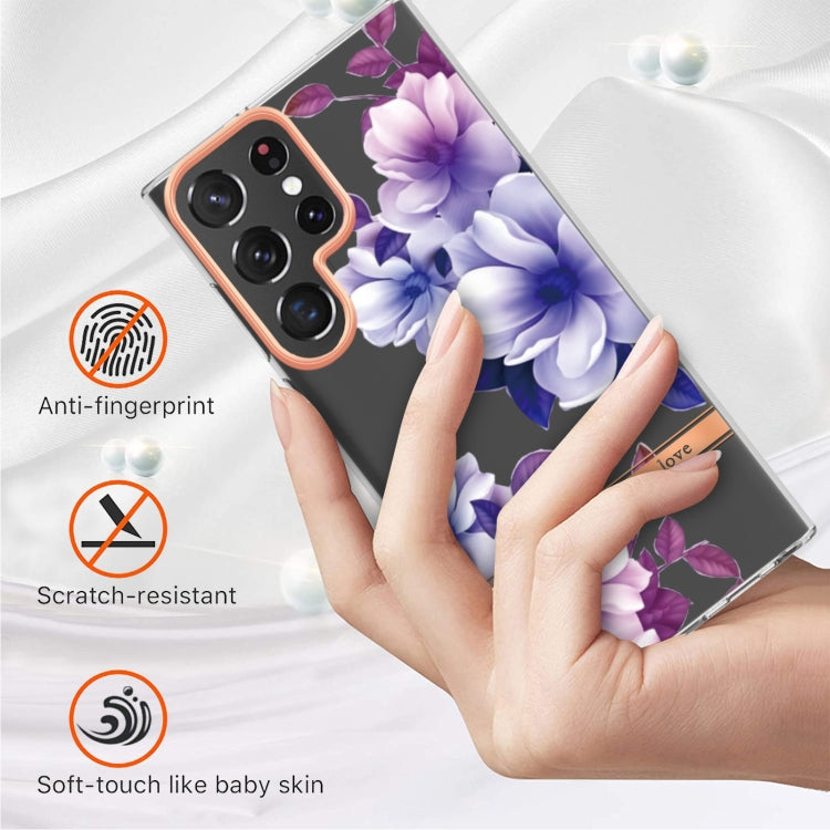 For Samsung Galaxy S22 Ultra Flowers and Plants Series IMD TPU Phone Case