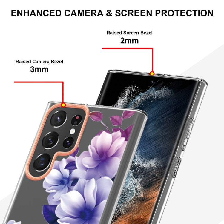For Samsung Galaxy S22 Ultra Flowers and Plants Series IMD TPU Phone Case