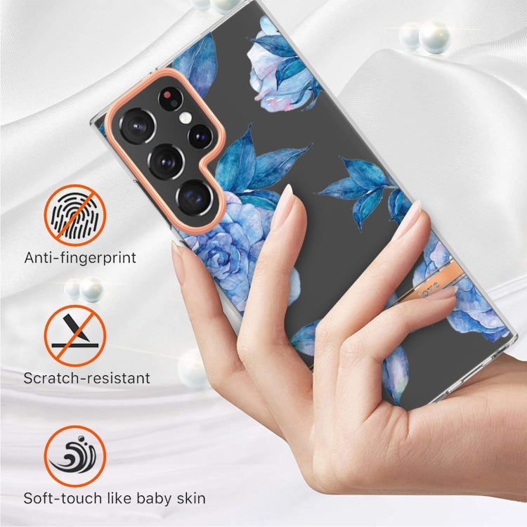 For Samsung Galaxy S22 Ultra Flowers and Plants Series IMD TPU Phone Case