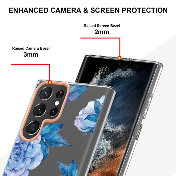 For Samsung Galaxy S22 Ultra Flowers and Plants Series IMD TPU Phone Case