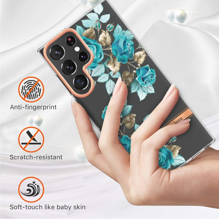 For Samsung Galaxy S22 Ultra Flowers and Plants Series IMD TPU Phone Case