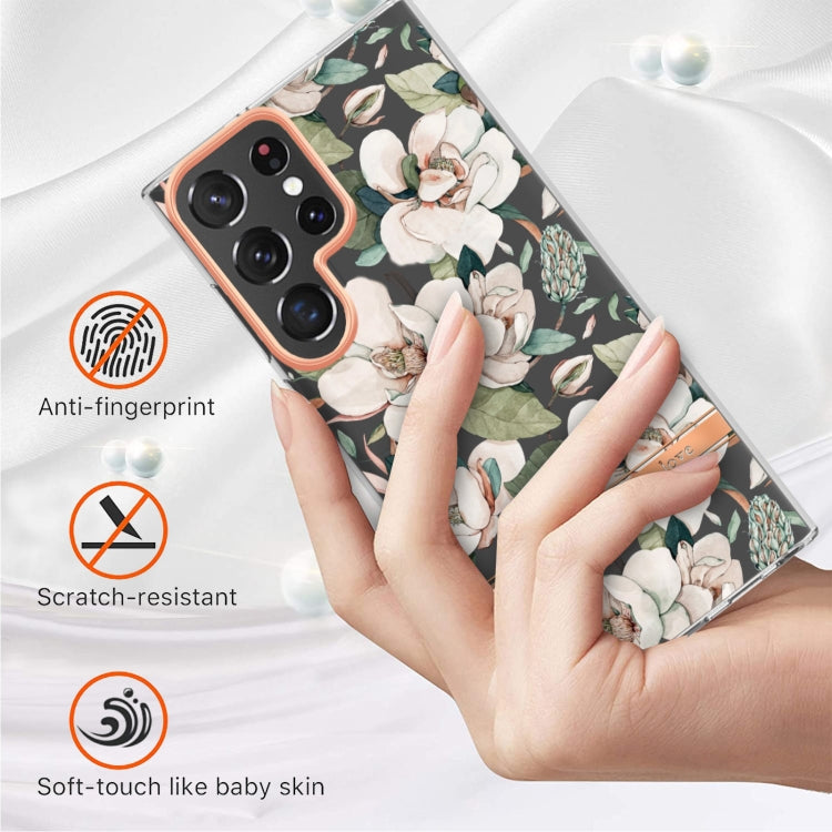 For Samsung Galaxy S22 Ultra Flowers and Plants Series IMD TPU Phone Case