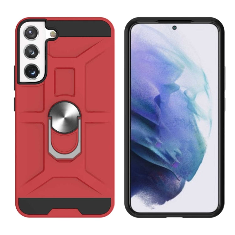 For Samsung Galaxy S22+ 5G War-god Armor Ring Holder TPU + PC Phone Case