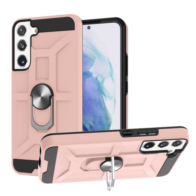 For Samsung Galaxy S22+ 5G War-god Armor Ring Holder TPU + PC Phone Case