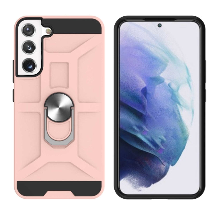 For Samsung Galaxy S22+ 5G War-god Armor Ring Holder TPU + PC Phone Case