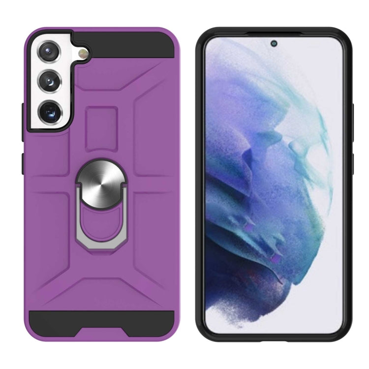 For Samsung Galaxy S22+ 5G War-god Armor Ring Holder TPU + PC Phone Case