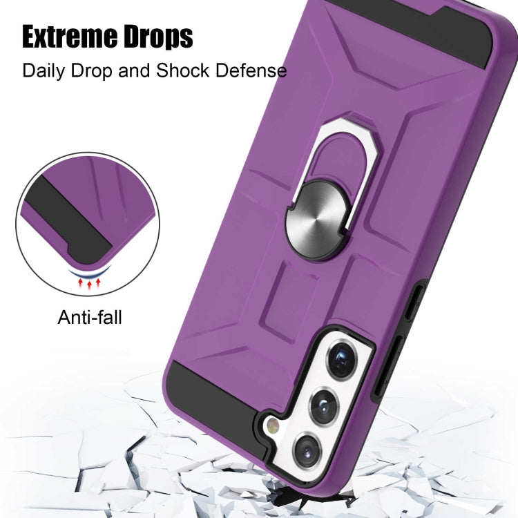 For Samsung Galaxy S22+ 5G War-god Armor Ring Holder TPU + PC Phone Case