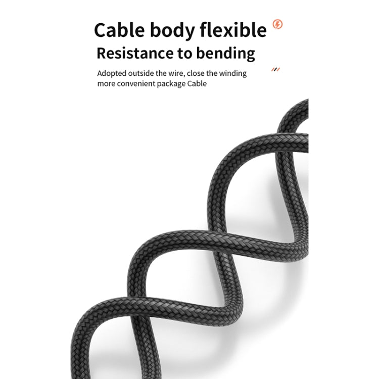ADC-008 66W USB to USB-C / Type-C Fast Charge Data Cable, Cable Length:2m(Black Grey)