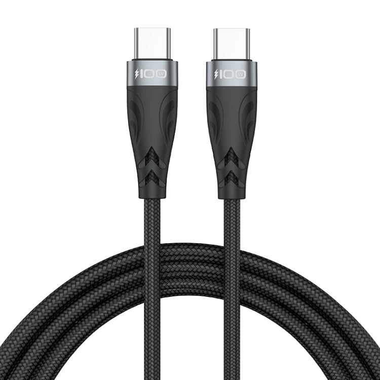 ADC-008 100W USB-C / Type-C to USB-C / Type-C Fast Charge Data Cable, Cable Length:1m(Black Grey)