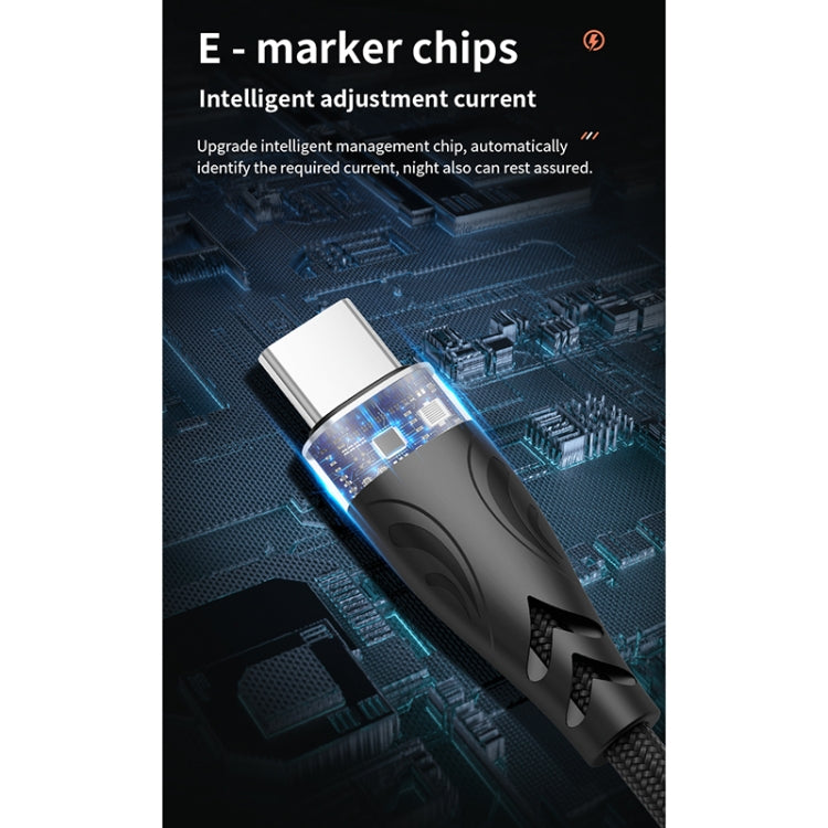 ADC-008 100W USB-C / Type-C to USB-C / Type-C Fast Charge Data Cable, Cable Length:1m(Black Grey)