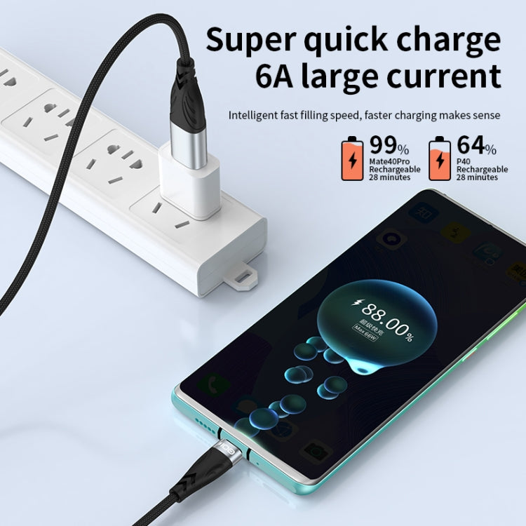 ADC-008 2 in 1 100W USB + USB-C / Type-C to USB-C / Type-C Flash Charge Data Cable, Cable Length:1m(Black Grey)