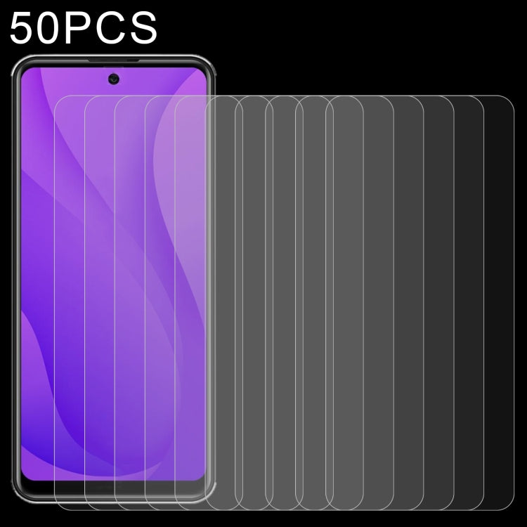 50 PCS 0.26mm 9H 2.5D Tempered Glass Film For BLU G71+