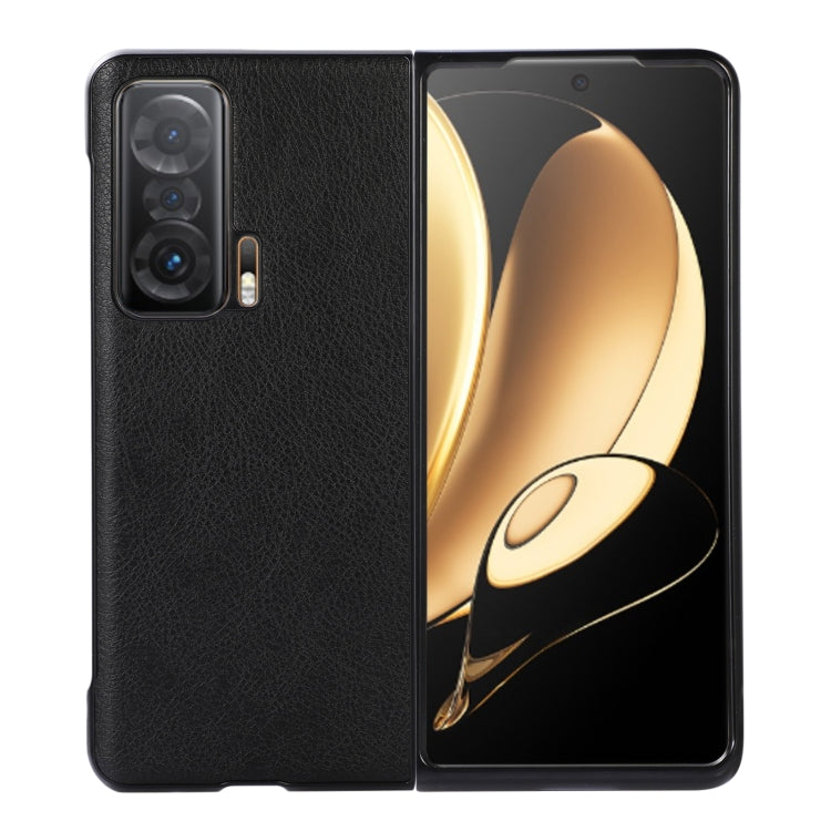 For Honor Magic V Two-color Litchi Texture Phone Case
