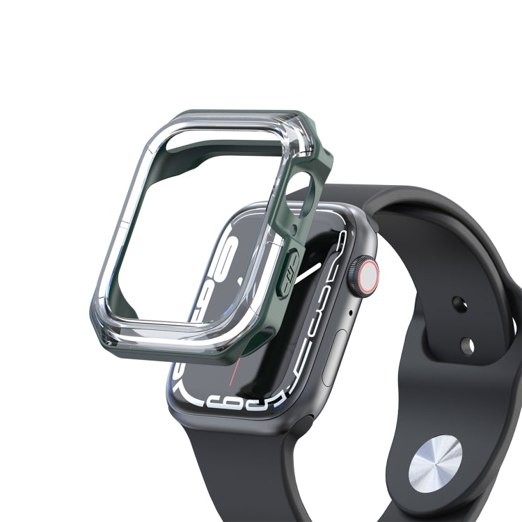 Transparent Two-color Armor Case For Apple Watch Series 8 / 7 45mm