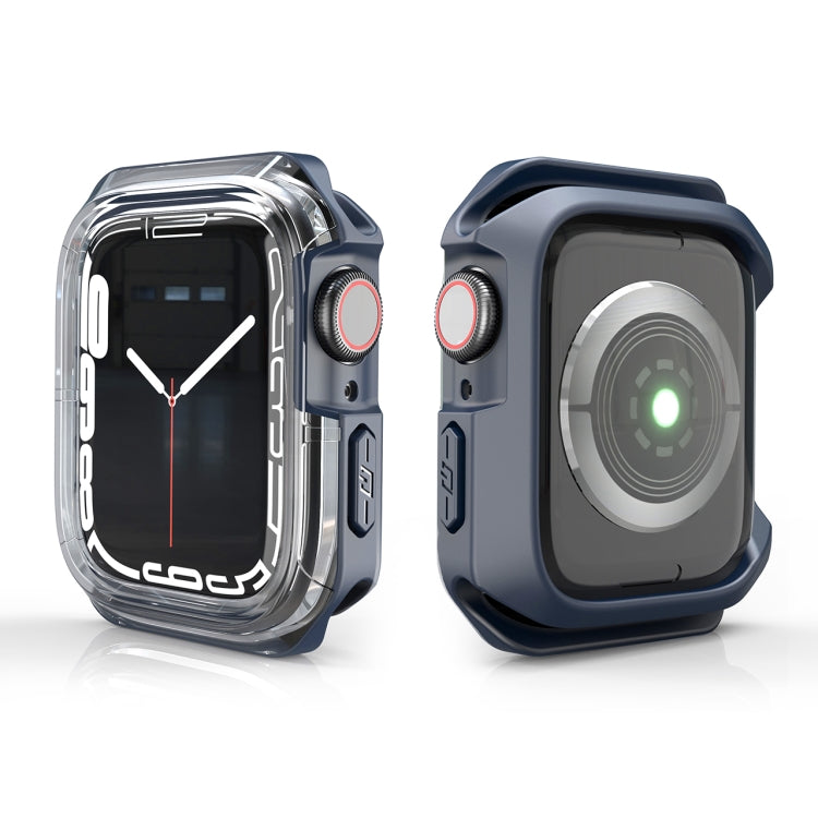 Transparent Two-color Armor Case For Apple Watch Series 8 / 7 45mm