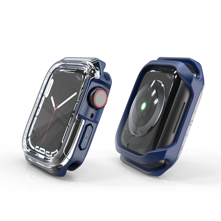 Transparent Two-color Armor Case For Apple Watch Series 8 / 7 41mm