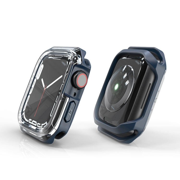 Transparent Two-color Armor Case For Apple Watch Series 8 / 7 41mm