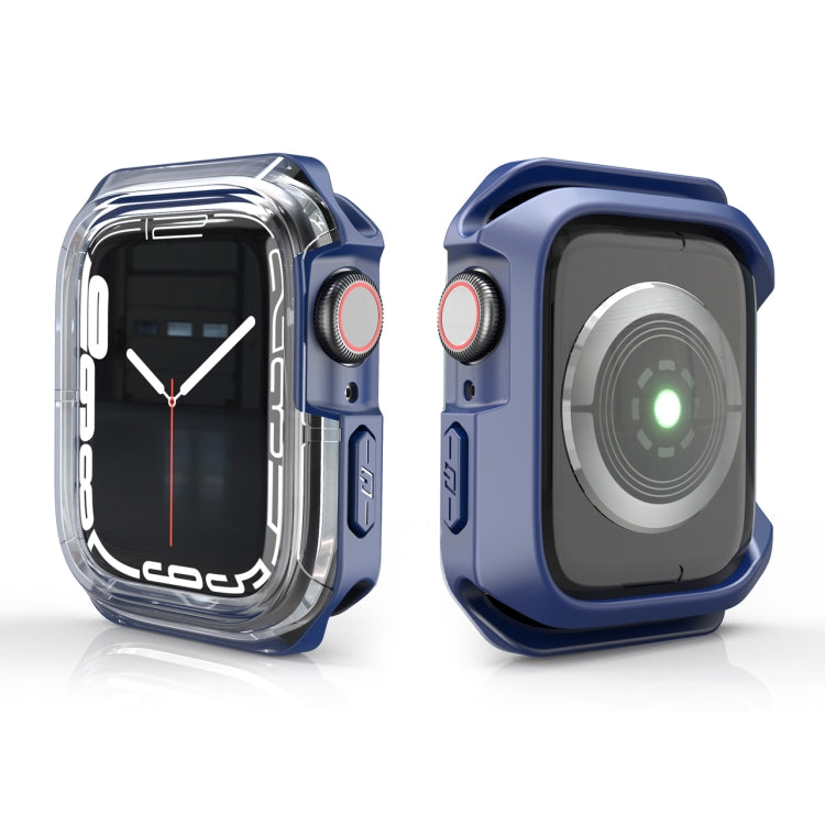 Transparent Two-color Armor Case For Apple Watch Series 6 & SE & 5 & 4 44mm