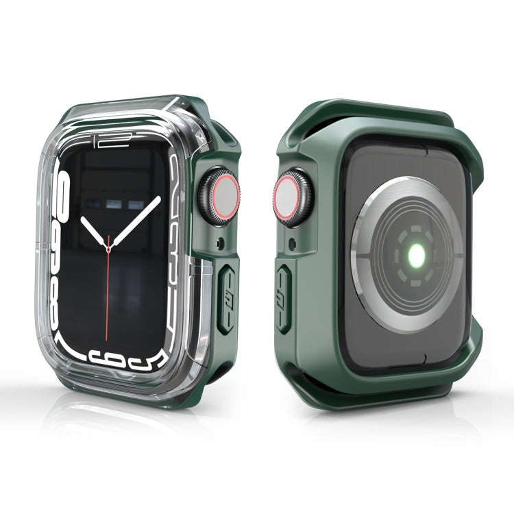 Transparent Two-color Armor Case For Apple Watch Series 6 & SE & 5 & 4 44mm