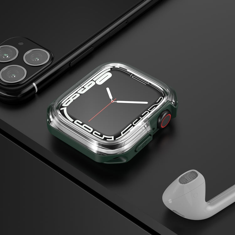 Transparent Two-color Armor Case For Apple Watch Series 6 & SE & 5 & 4 44mm