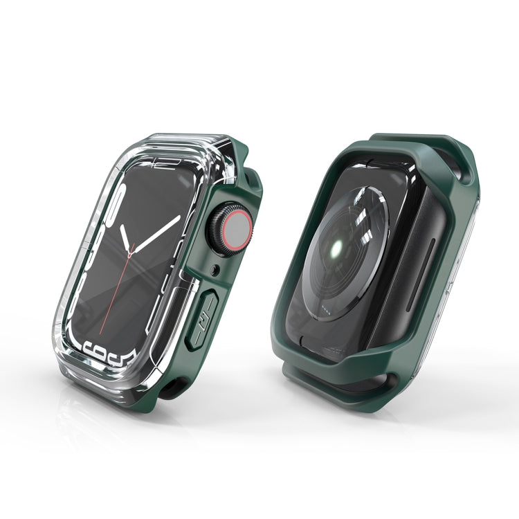 Transparent Two-color Armor Case For Apple Watch Series 6 & SE & 5 & 4 40mm