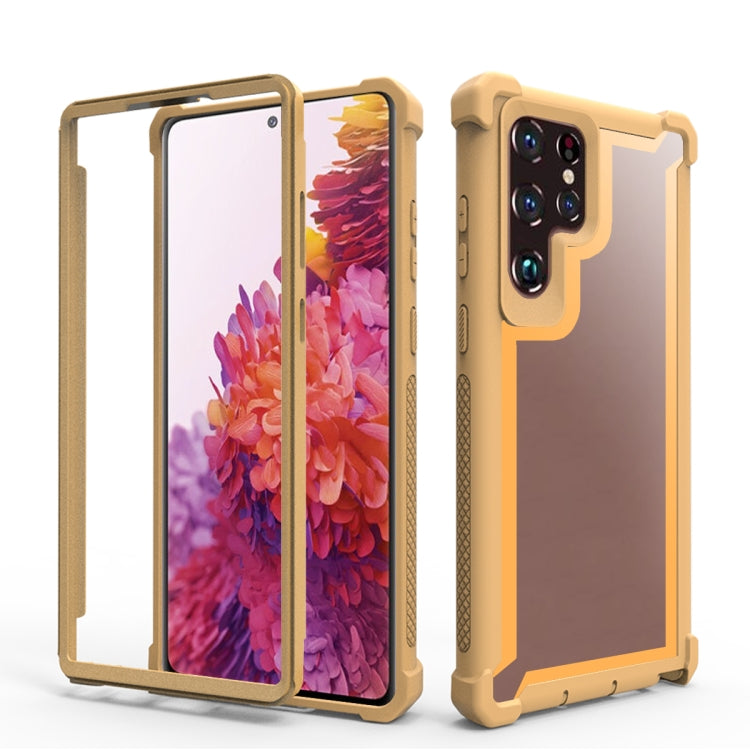 For Samsung Galaxy S22 Ultra 5G Double-Sided Full Coverage TPU + Acrylic Phone Case