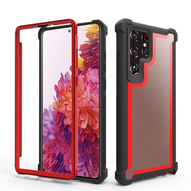 For Samsung Galaxy S22 Ultra 5G Double-Sided Full Coverage TPU + Acrylic Phone Case