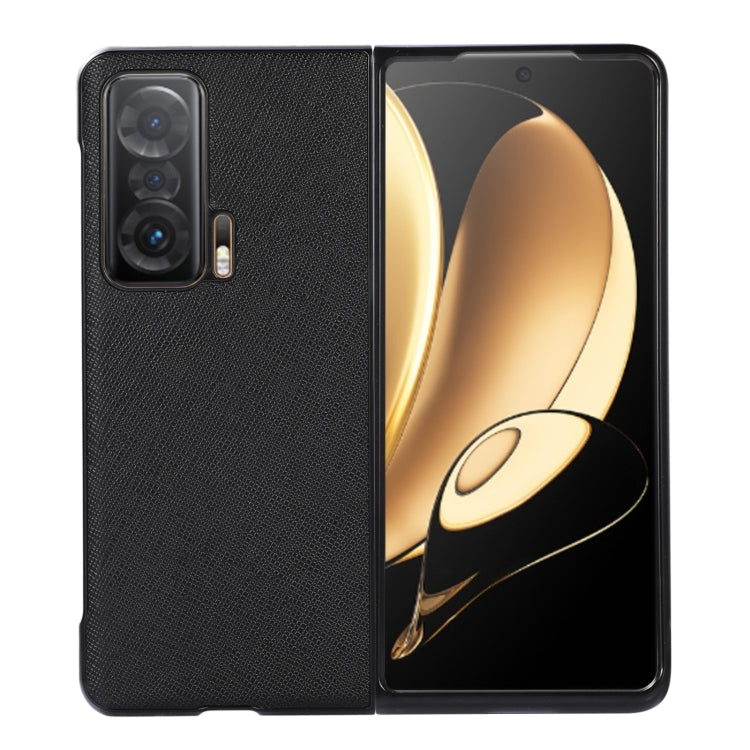 For Honor Magic V Cross Texture PU Leather Phone Case