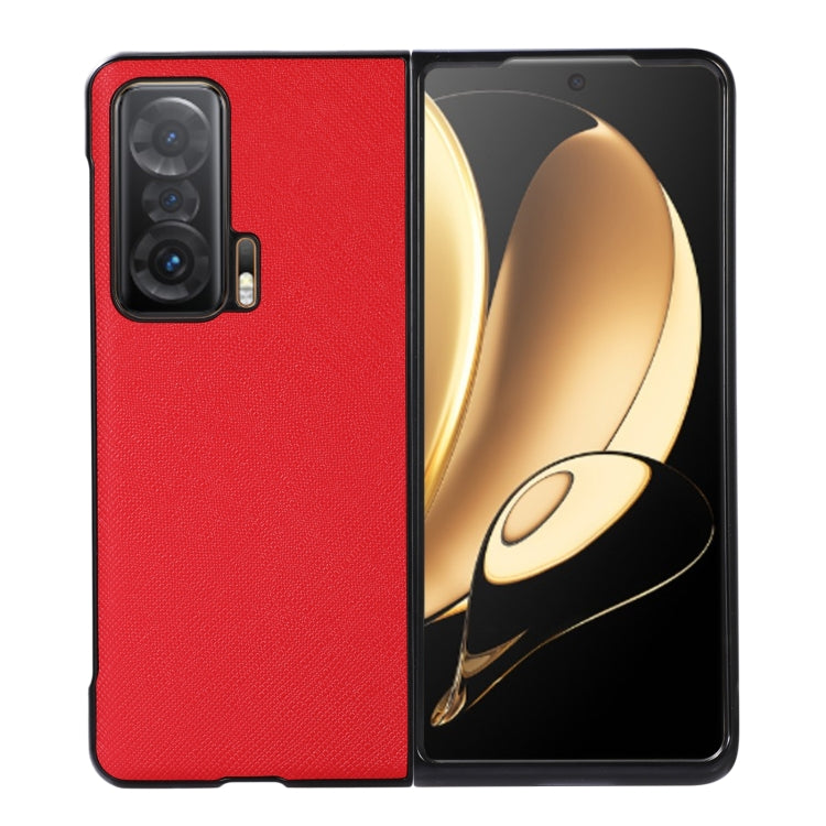 For Honor Magic V Cross Texture PU Leather Phone Case