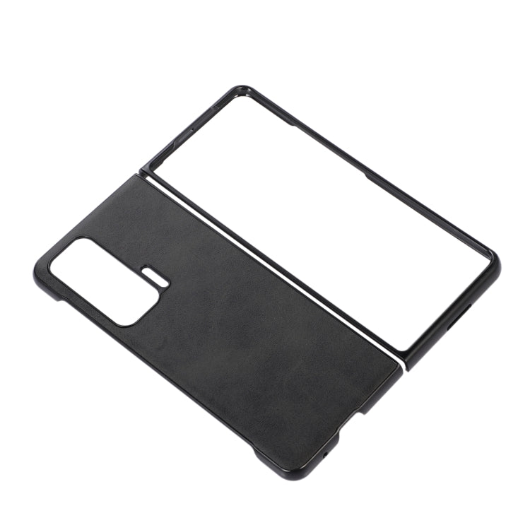 For Honor Magic V Two-color Cowhide Texture Phone Case
