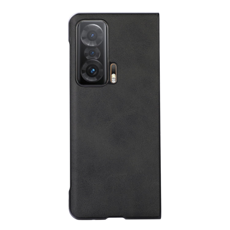 For Honor Magic V Two-color Cowhide Texture Phone Case