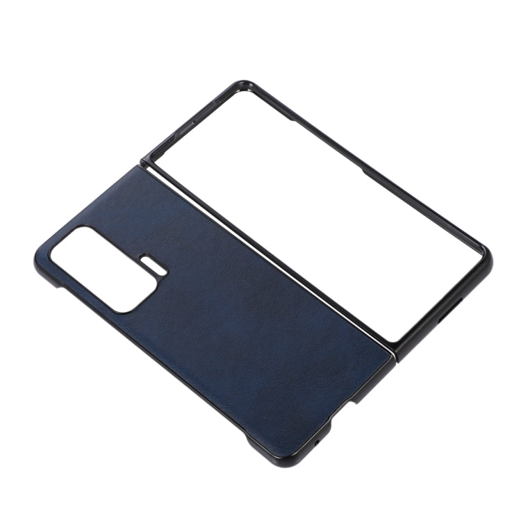 For Honor Magic V Two-color Cowhide Texture Phone Case