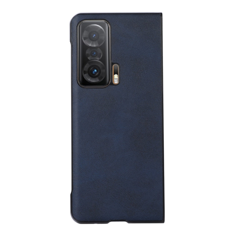 For Honor Magic V Two-color Cowhide Texture Phone Case