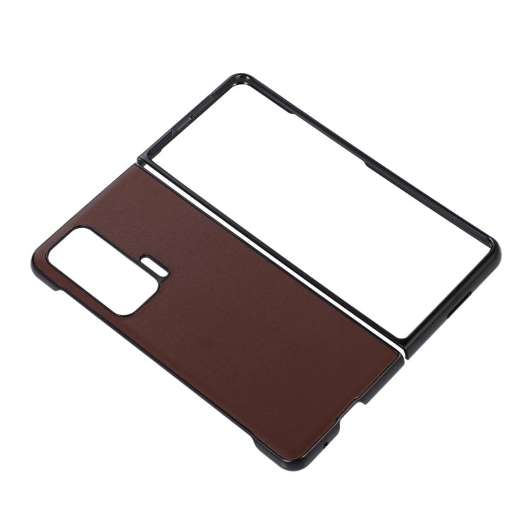 For Honor Magic V Accurate Hole Genuine Leather Shockproof Phone Case