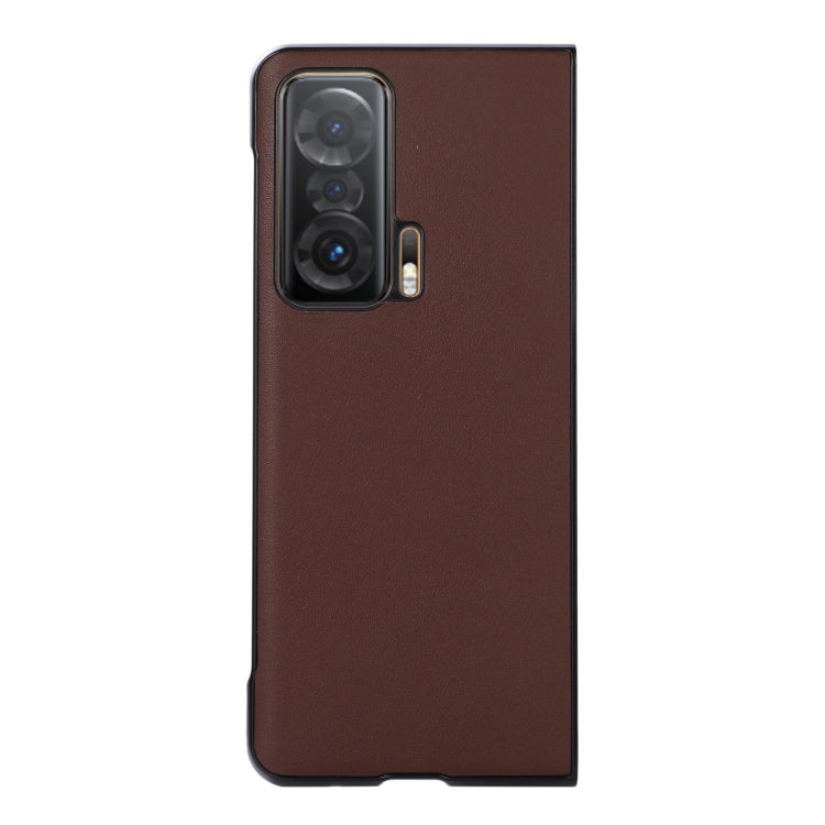For Honor Magic V Accurate Hole Genuine Leather Shockproof Phone Case