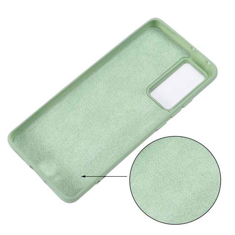 For Samsung Galaxy A73 Pure Color Liquid Silicone Phone Case