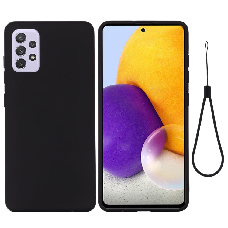 For Samsung Galaxy A73 Pure Color Liquid Silicone Phone Case