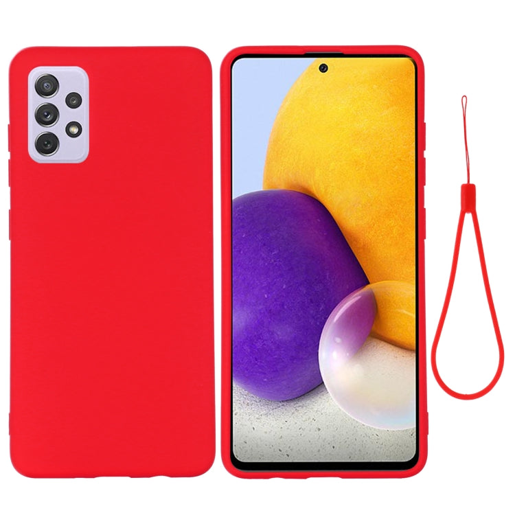 For Samsung Galaxy A73 Pure Color Liquid Silicone Phone Case