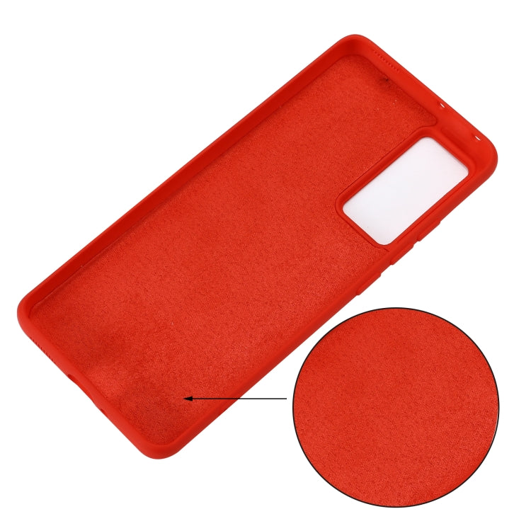 For Samsung Galaxy A73 Pure Color Liquid Silicone Phone Case