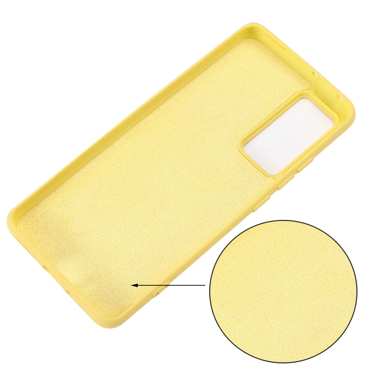 For Samsung Galaxy A73 Pure Color Liquid Silicone Phone Case