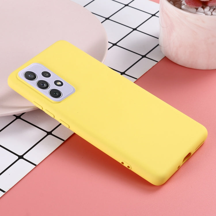 For Samsung Galaxy A73 Pure Color Liquid Silicone Phone Case