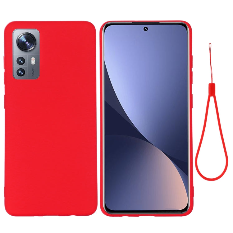 For Xiaomi 12 / 12X Pure Color Liquid Silicone Phone Case