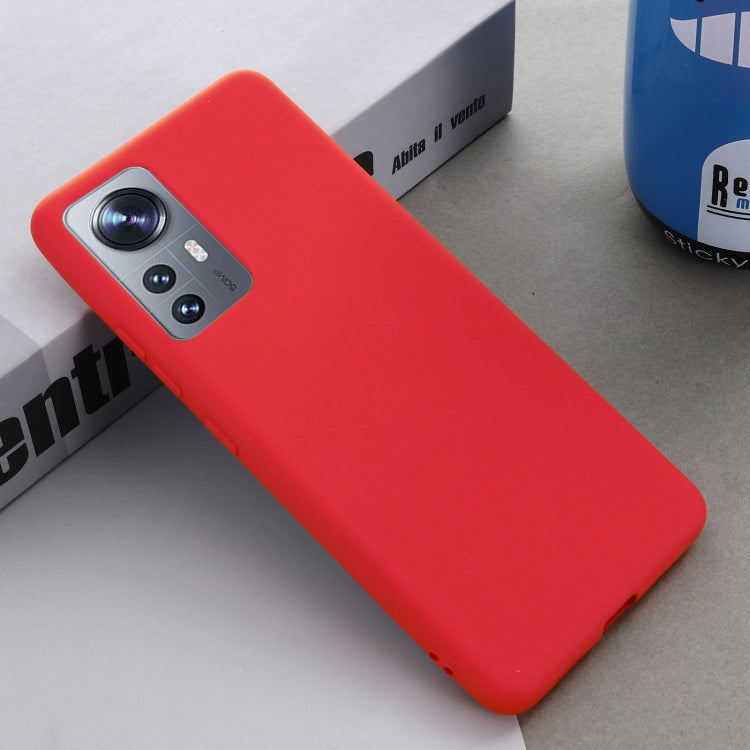 For Xiaomi 12 / 12X Pure Color Liquid Silicone Phone Case