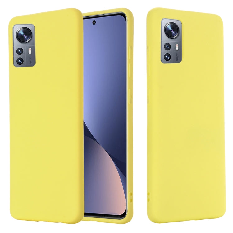 For Xiaomi 12 / 12X Pure Color Liquid Silicone Phone Case
