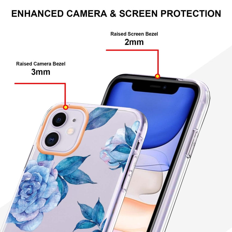 For iPhone 11 Flowers and Plants Series IMD TPU Phone Case