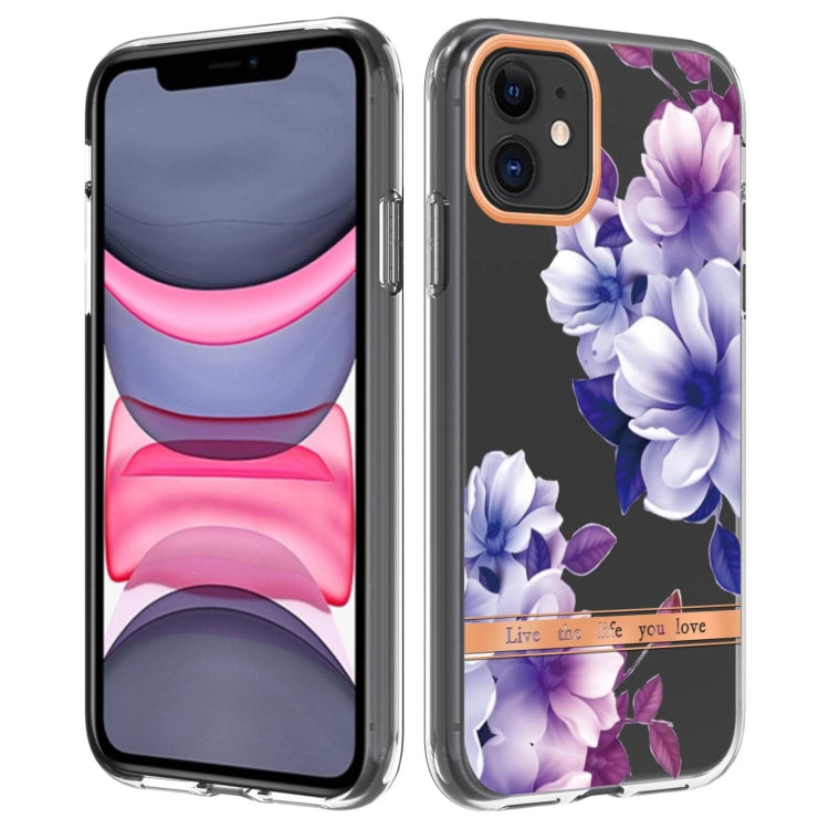 For iPhone 11 Flowers and Plants Series IMD TPU Phone Case