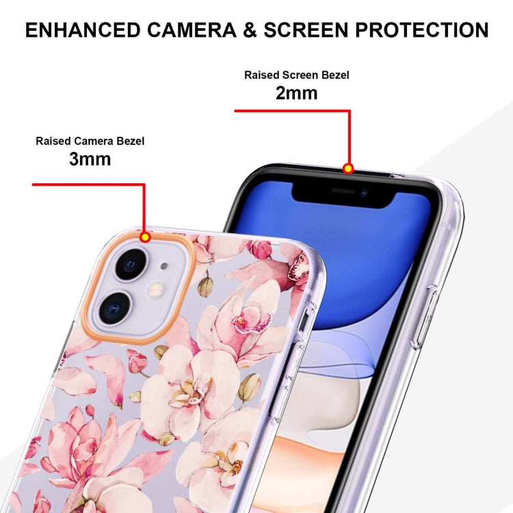 For iPhone 11 Flowers and Plants Series IMD TPU Phone Case