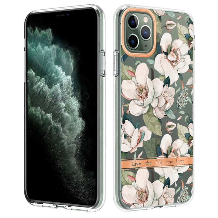 For iPhone 11 Pro Max Flowers and Plants Series IMD TPU Phone Case